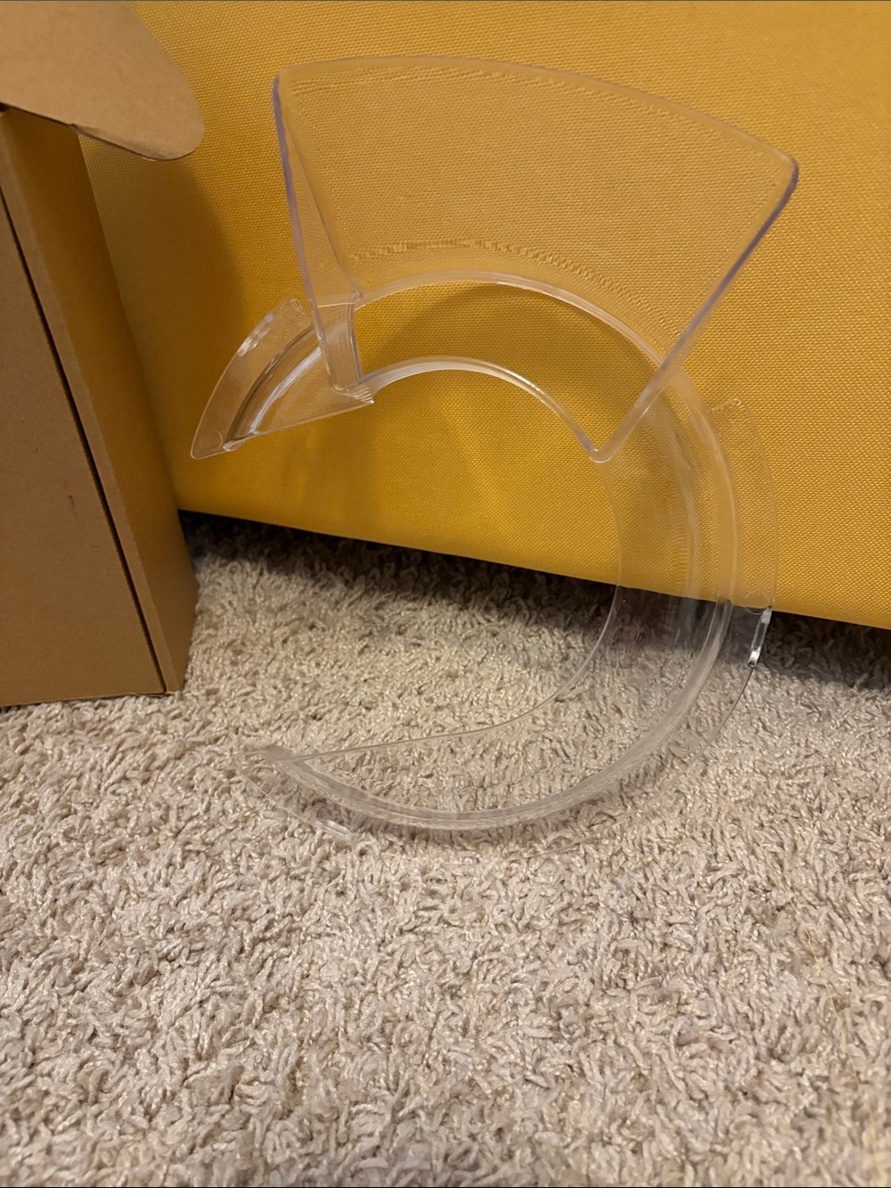 Pouring Shield Clear Acrylic for mixer bowl